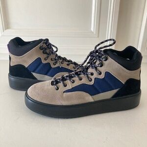 NWOT Anthropologie Greats Waverly Taupe Suede Hiker Hiking Boots Sz 40/9.5